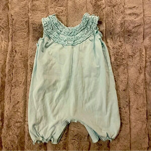 Feather Baby Light Blue Romper